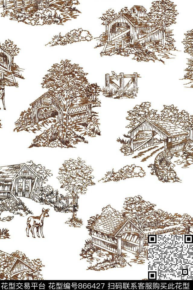 线描绣花刺绣数码印花华亿平台下载（图片编号: 866427） - 瓦栏（Walan）