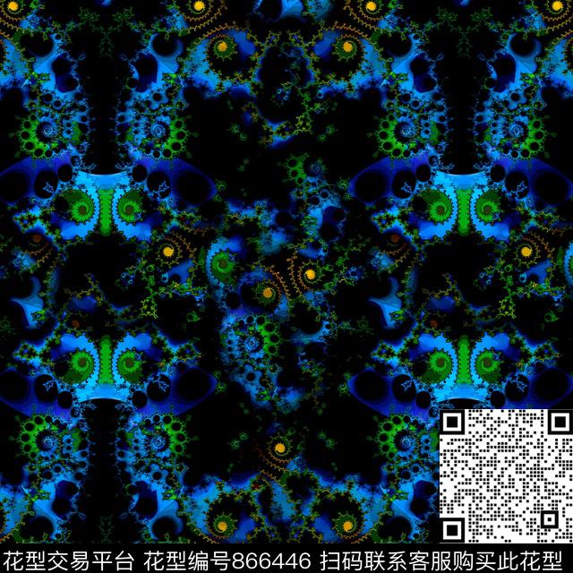 巴洛克云纹民族风数码印花华亿平台下载（图片编号: 866446） - 瓦栏（Walan）