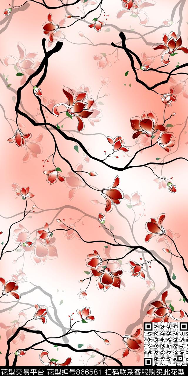 乱花花卉数码数码印花华亿平台下载（图片编号: 866581） - 瓦栏（Walan）