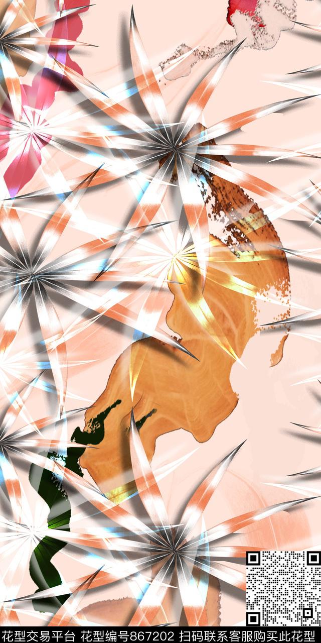 风景数码树叶数码印花华亿平台下载（图片编号: 867202） - 瓦栏（Walan）