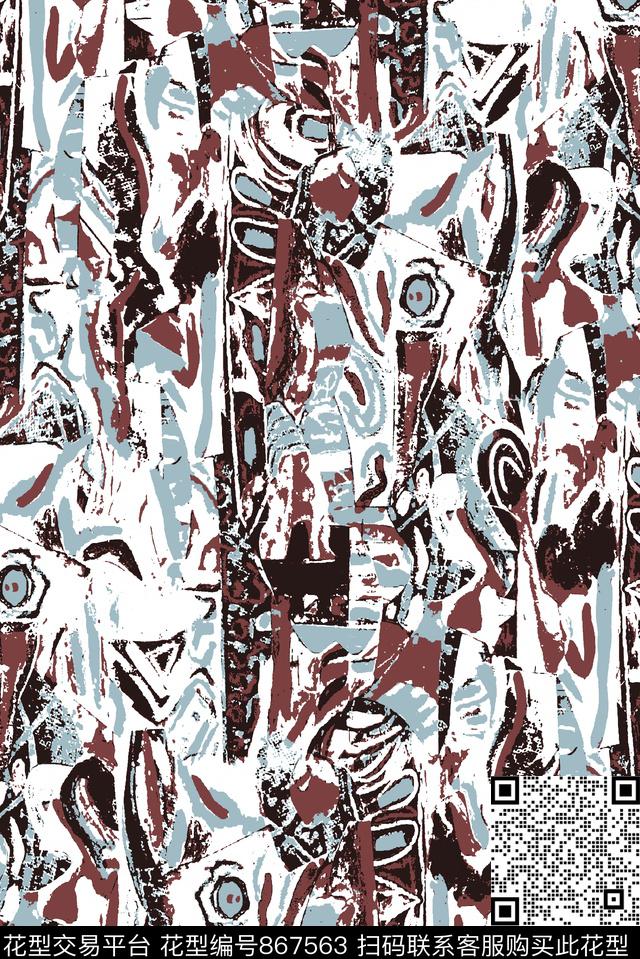 几何抽象纹理肌理纹理传统印花华亿平台下载（图片编号: 867563） - 瓦栏（Walan）
