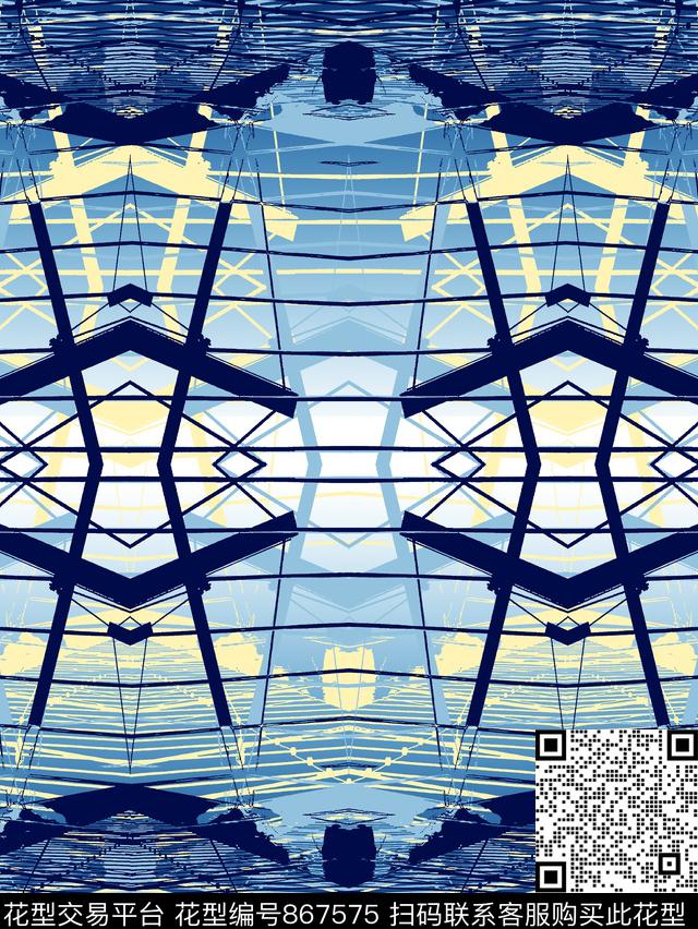 几何抽象纹理渐变纹理数码印花华亿平台下载（图片编号: 867575） - 瓦栏（Walan）