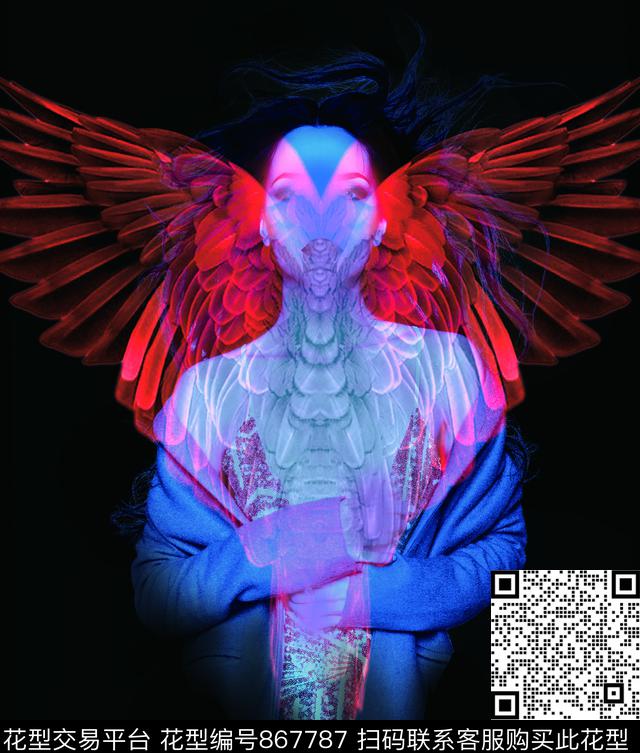 趣味花卉热带数码印花华亿平台下载（图片编号: 867787） - 瓦栏（Walan）