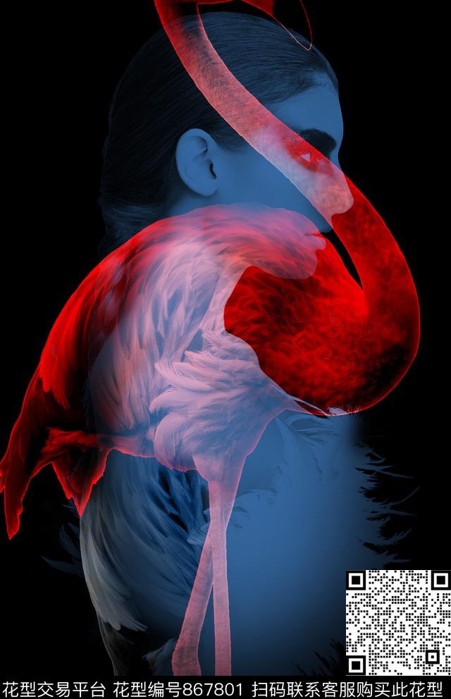 趣味花卉热带数码印花华亿平台下载（图片编号: 867801） - 瓦栏（Walan）