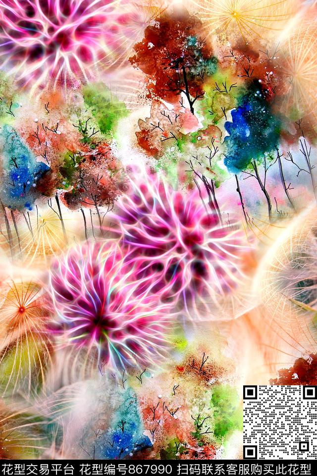 休闲几何拼接数码印花华亿平台下载（图片编号: 867990） - 瓦栏（Walan）