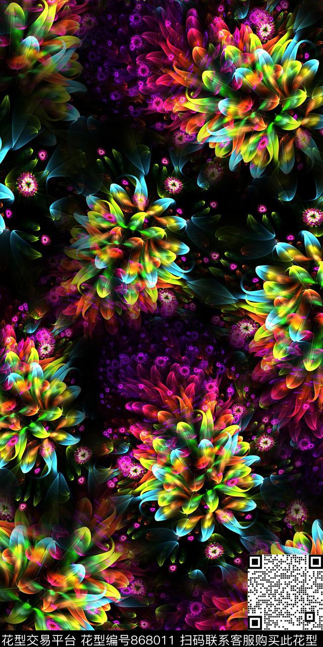 抽象数码印花纹路数码印花华亿平台下载（图片编号: 868011） - 瓦栏（Walan）