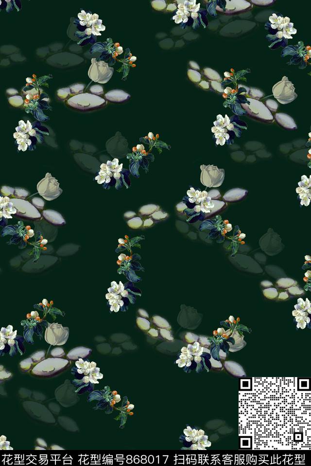 花朵花卉女装数码印花华亿平台下载（图片编号: 868017） - 瓦栏（Walan）