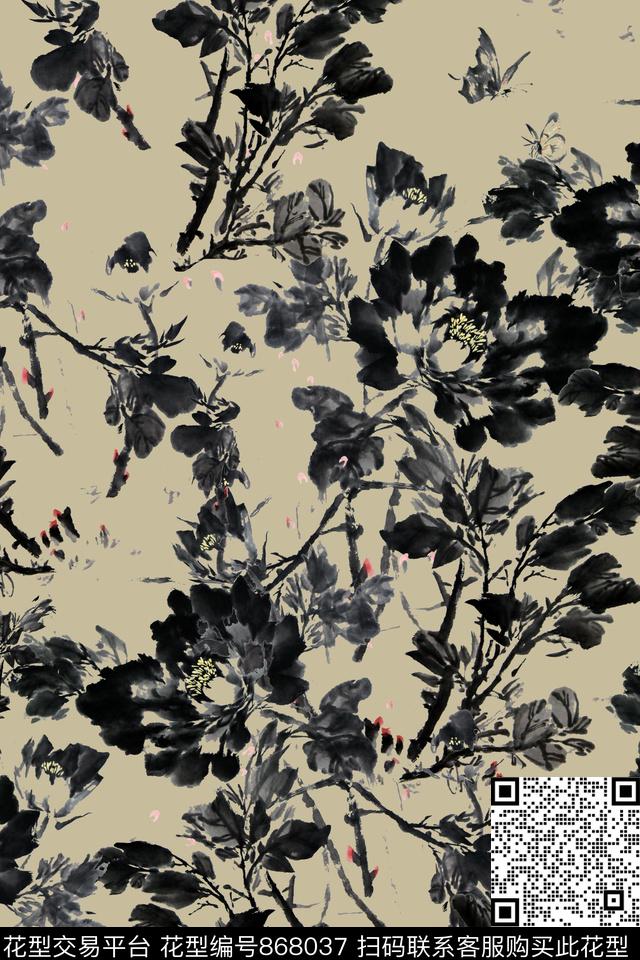 小碎花花朵花卉数码印花华亿平台下载（图片编号: 868037） - 瓦栏（Walan）