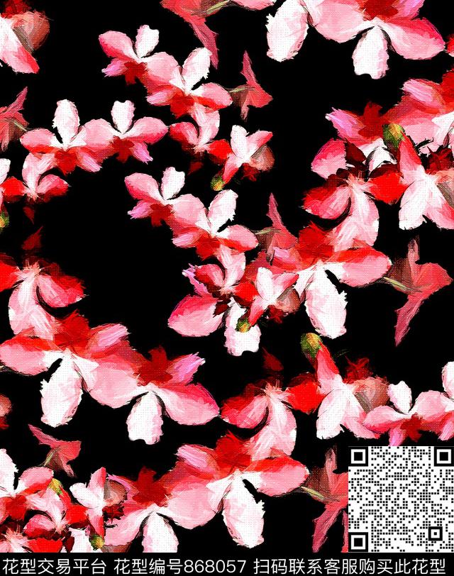 花瓣花朵花卉数码印花华亿平台下载（图片编号: 868057） - 瓦栏（Walan）