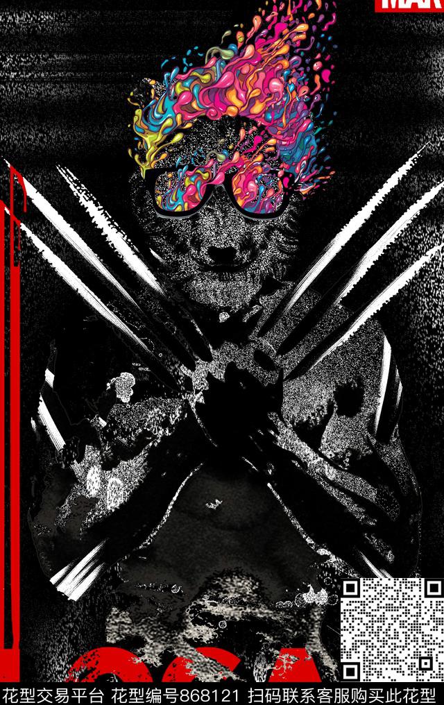 漫画热带T恤数码印花华亿平台下载（图片编号: 868121） - 瓦栏（Walan）