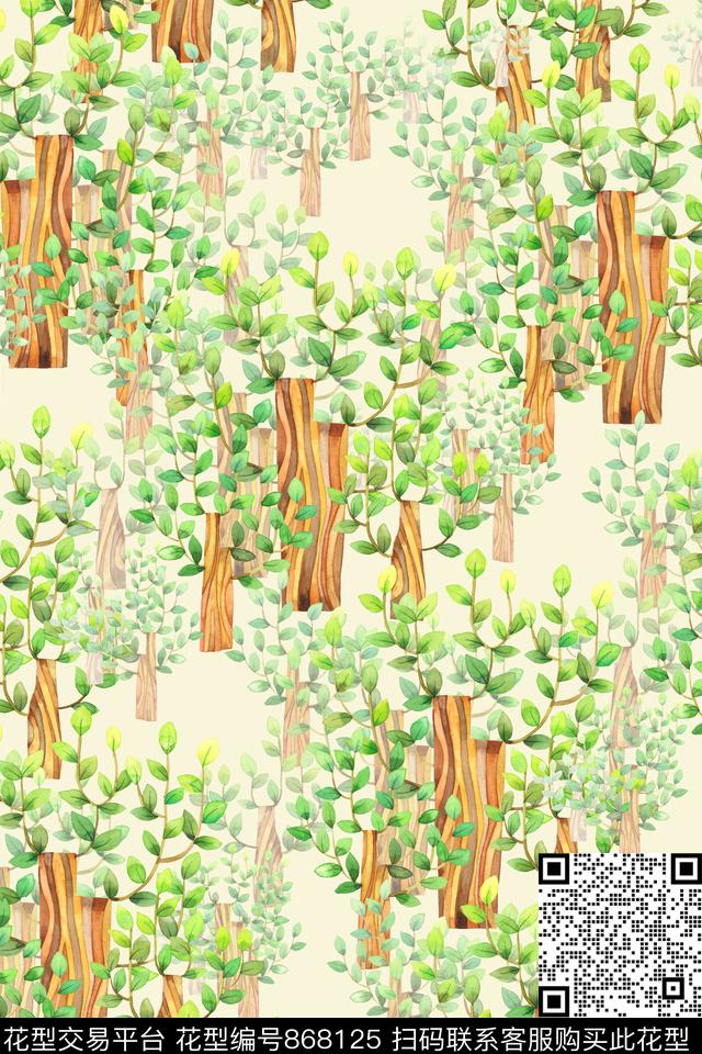 手绘花卉夏日小清新热带华亿平台数码印花华亿平台下载（图片编号: 868125） - 瓦栏（Walan）