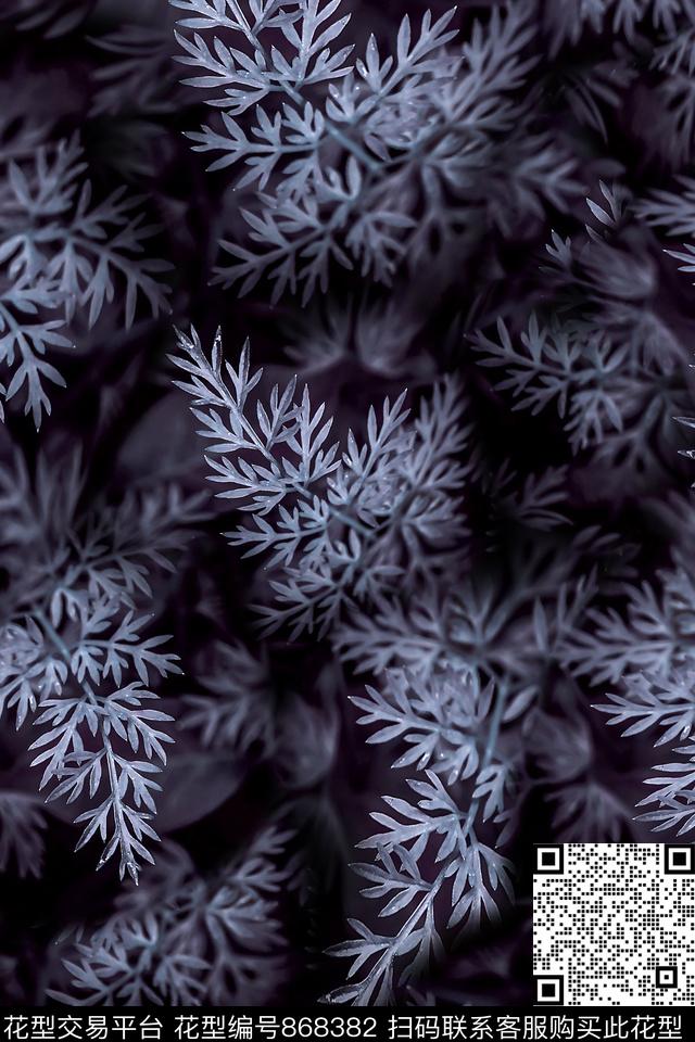 植物叶子风景数码印花华亿平台下载（图片编号: 868382） - 瓦栏（Walan）
