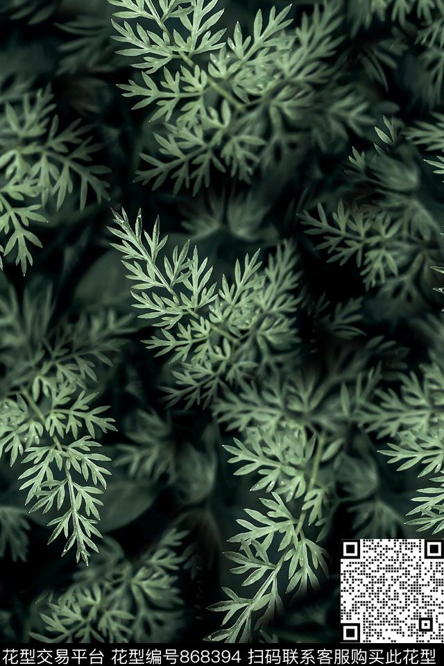 植物叶子风景数码印花华亿平台下载（图片编号: 868394） - 瓦栏（Walan）