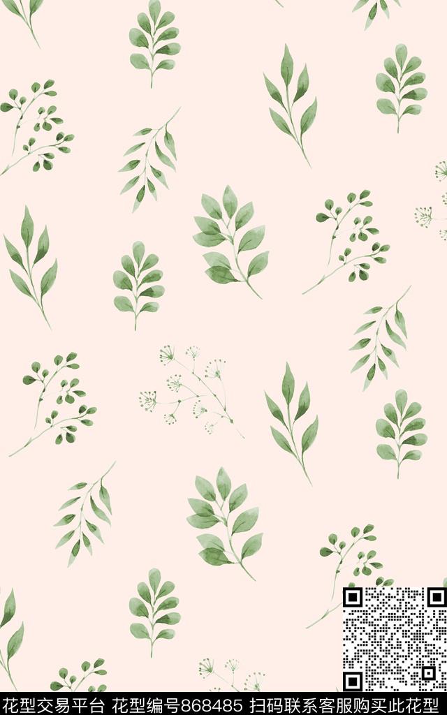 叶子连衣裙春夏数码印花华亿平台下载（图片编号: 868485） - 瓦栏（Walan）