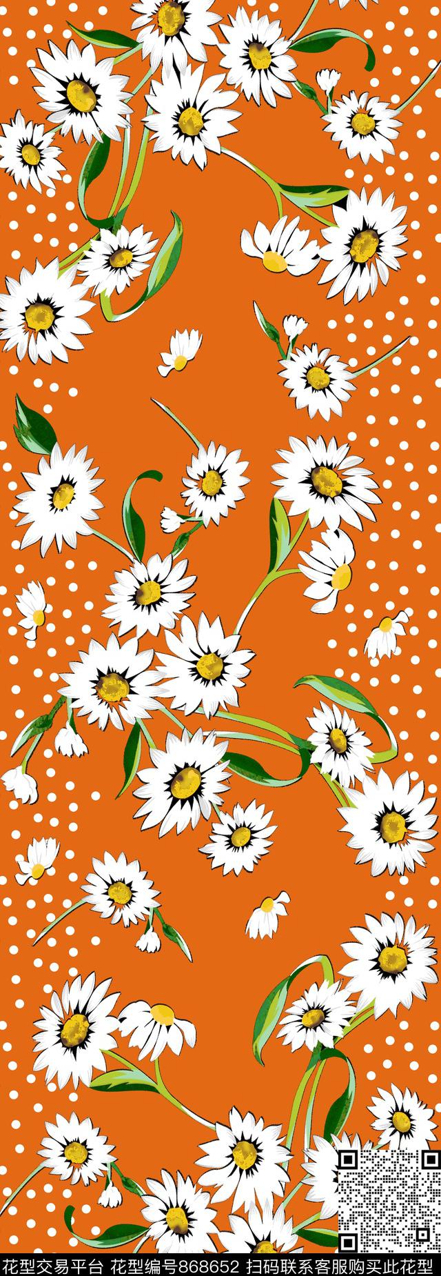 长巾大牌花卉数码印花华亿平台下载（图片编号: 868652） - 瓦栏（Walan）