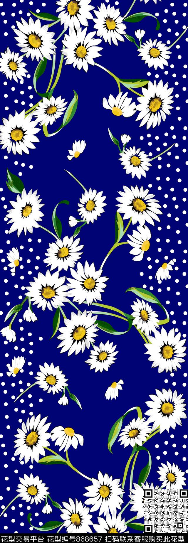 长巾大牌花卉数码印花华亿平台下载（图片编号: 868657） - 瓦栏（Walan）