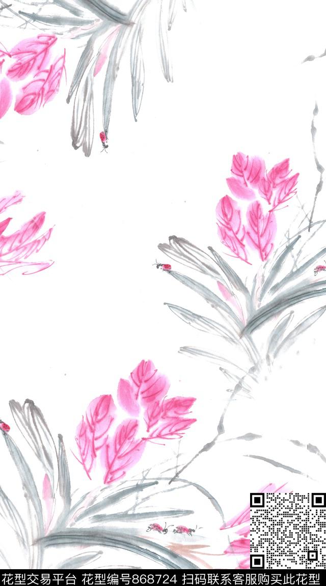 国画自画手绘数码印花华亿平台下载（图片编号: 868724） - 瓦栏（Walan）