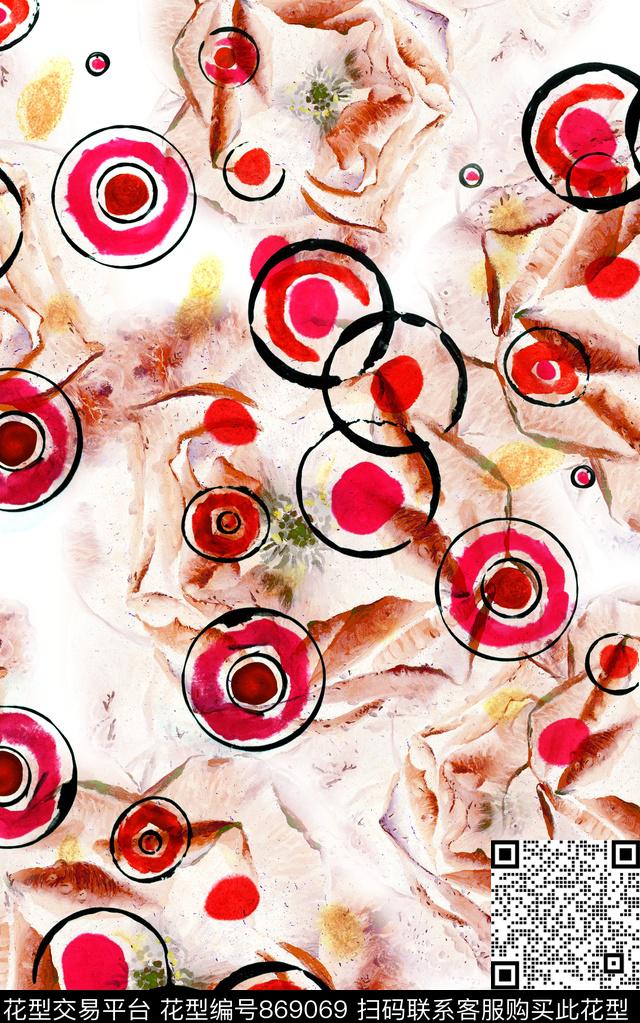 解构色块几何数码印花华亿平台下载（图片编号: 869069） - 瓦栏（Walan）