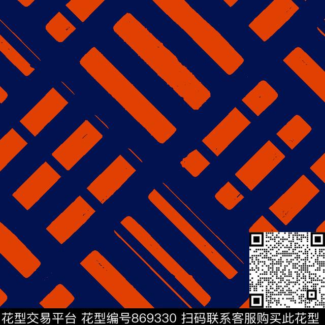 色块抽像手绘数码印花华亿平台下载（图片编号: 869330） - 瓦栏（Walan）