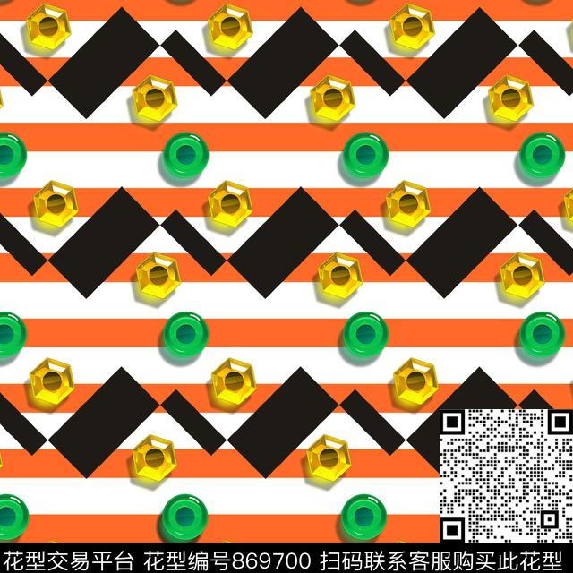 珠宝宝石几何图案数码印花华亿平台下载（图片编号: 869700） - 瓦栏（Walan）