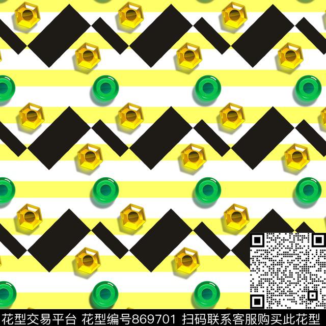 珠宝宝石几何图案数码印花华亿平台下载（图片编号: 869701） - 瓦栏（Walan）