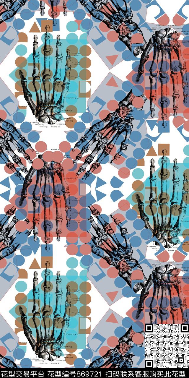 几何数码叶子数码印花华亿平台下载（图片编号: 869721） - 瓦栏（Walan）