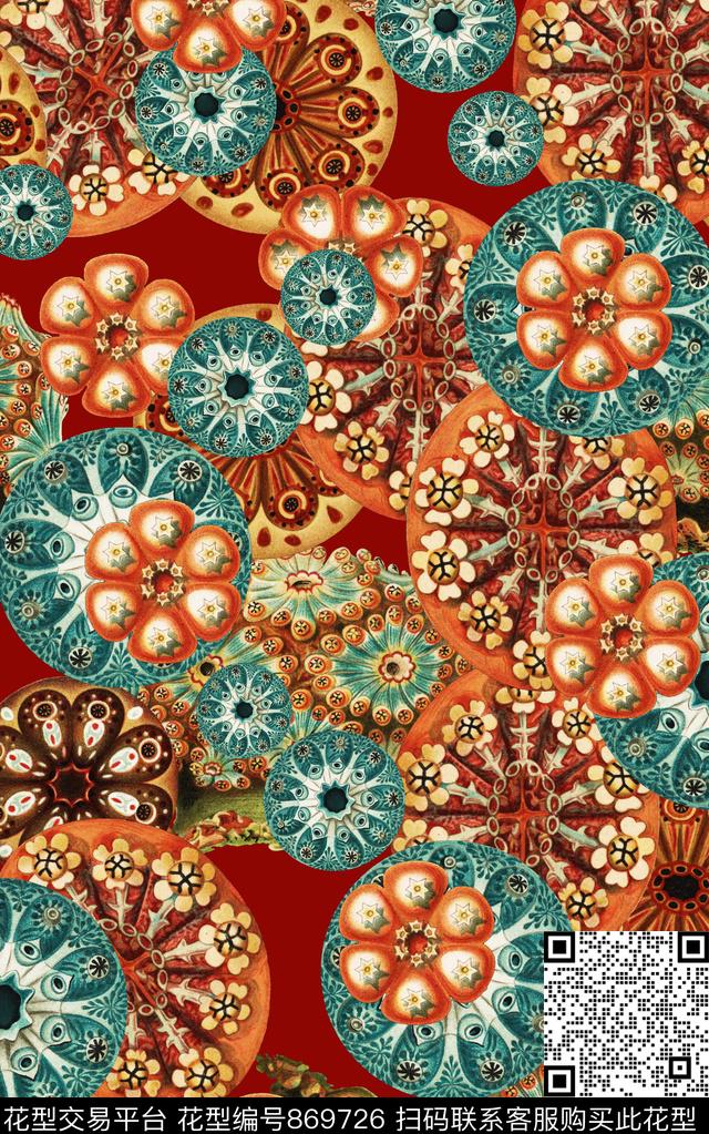 欧式波西米亚民族风数码印花华亿平台下载（图片编号: 869726） - 瓦栏（Walan）