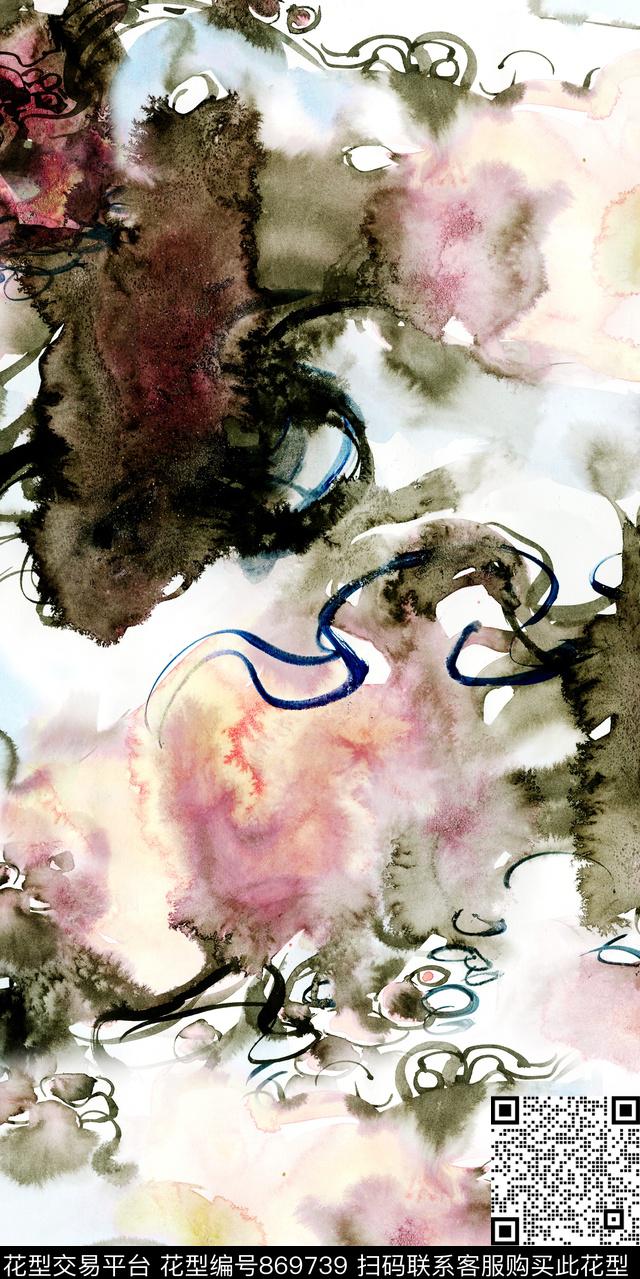 女装数码抽象数码印花华亿平台下载（图片编号: 869739） - 瓦栏（Walan）