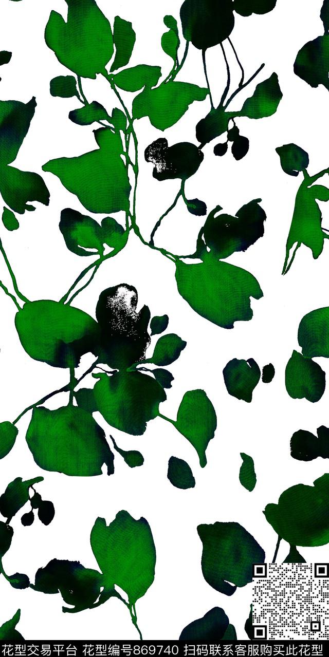 数码女装叶子数码印花华亿平台下载（图片编号: 869740） - 瓦栏（Walan）