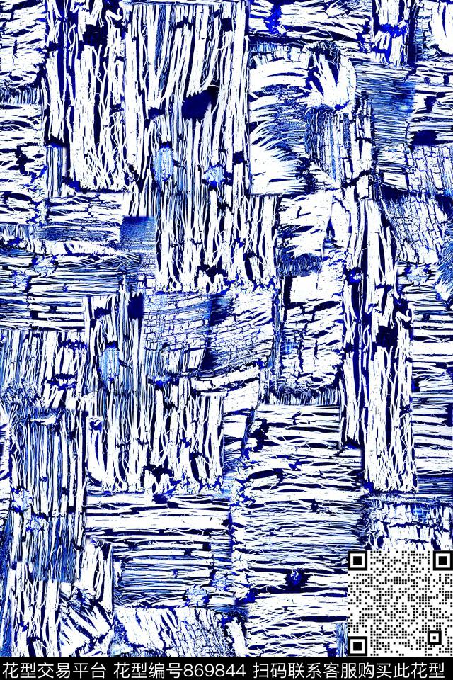抽象树皮线条数码印花华亿平台下载（图片编号: 869844） - 瓦栏（Walan）