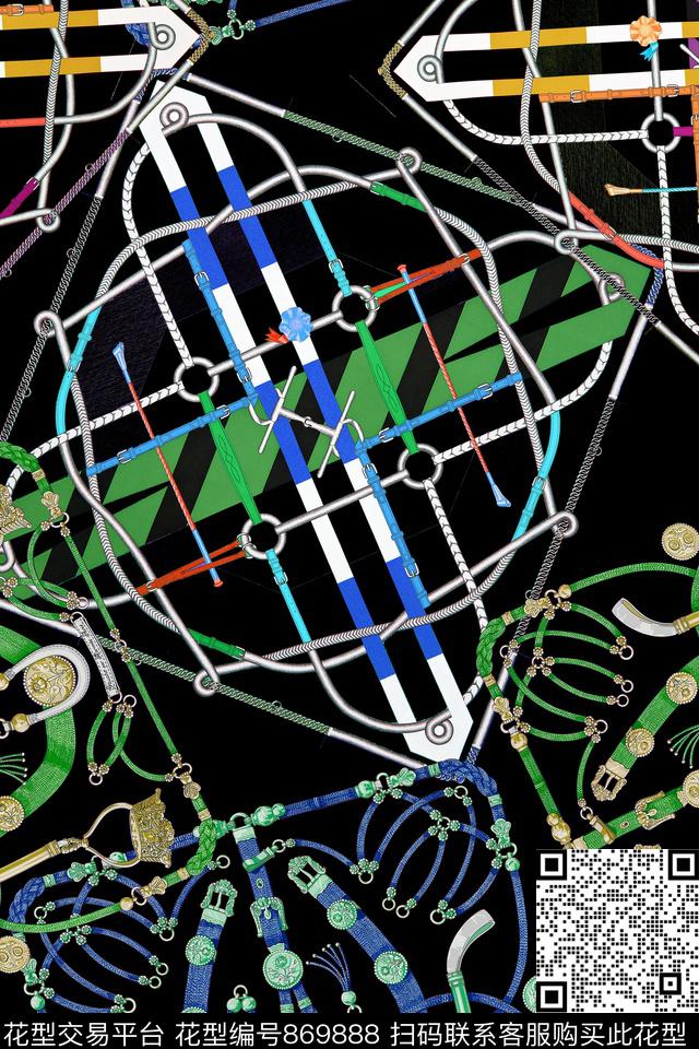 几何金属布条数码印花华亿平台下载（图片编号: 869888） - 瓦栏（Walan）