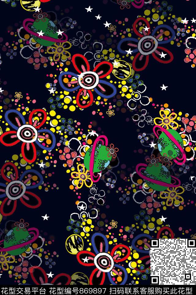 花卉马动物传统印花华亿平台下载（图片编号: 869897） - 瓦栏（Walan）