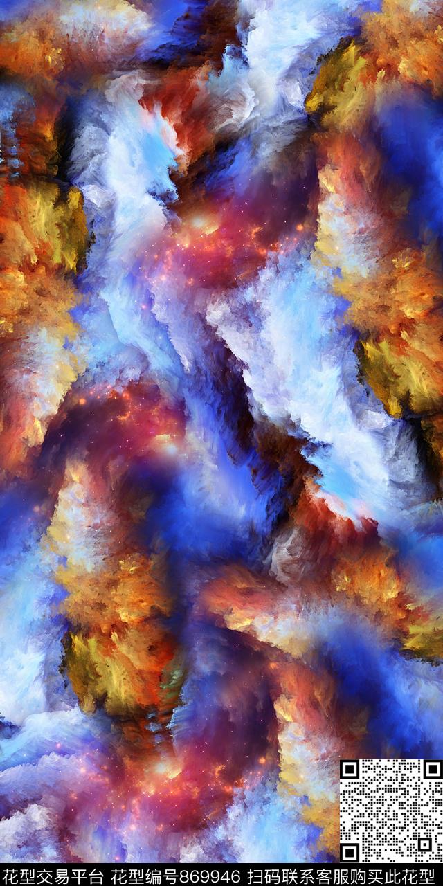 不规则纹路抽象纹路数码印花华亿平台下载（图片编号: 869946） - 瓦栏（Walan）