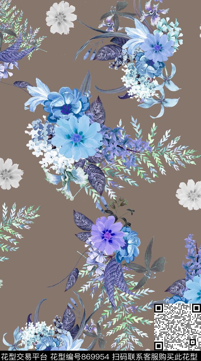 创意服装面料创意图案设计女装数码印花华亿平台下载（图片编号: 869954） - 瓦栏（Walan）