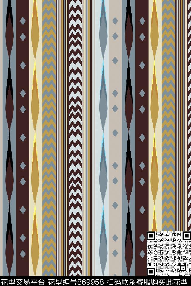 波浪条纹细条纹条纹传统印花华亿平台下载（图片编号: 869958） - 瓦栏（Walan）