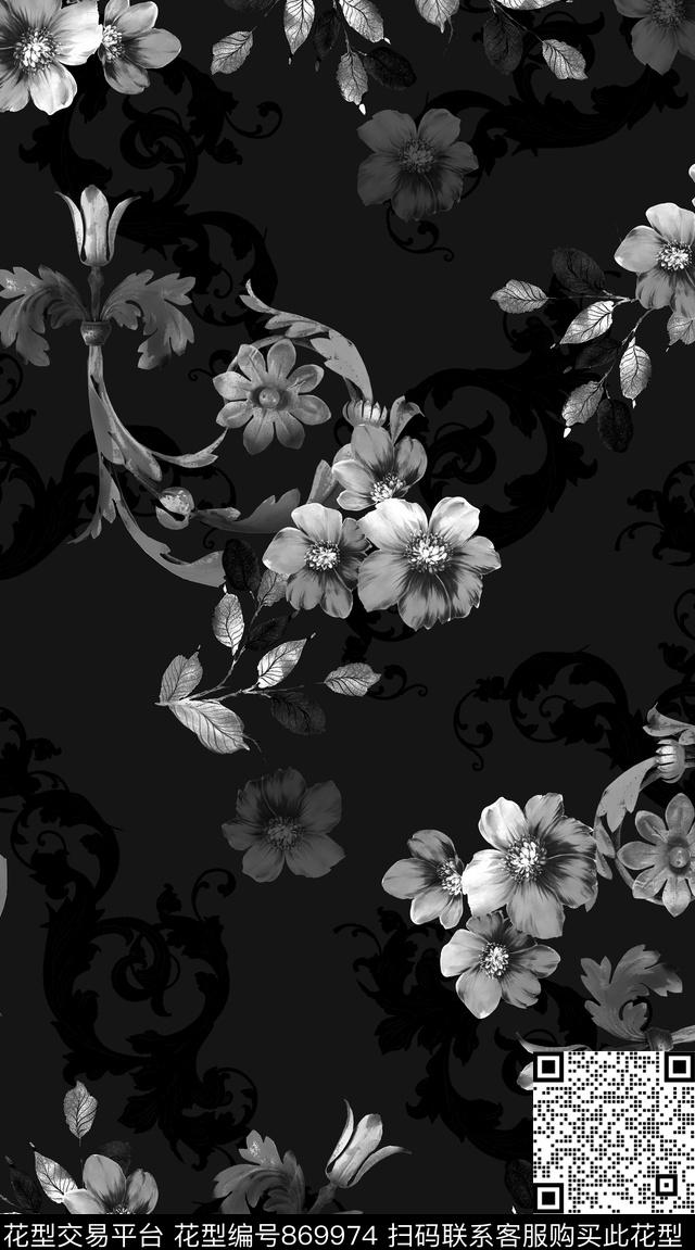 创意服装面料创意图案设计衬衫数码印花华亿平台下载（图片编号: 869974） - 瓦栏（Walan）