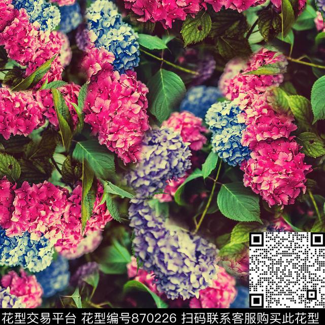 满花花卉小碎花数码印花华亿平台下载（图片编号: 870226） - 瓦栏（Walan）