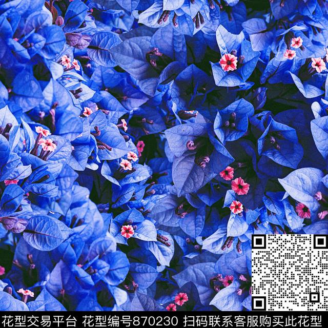 满花花卉小碎花数码印花华亿平台下载（图片编号: 870230） - 瓦栏（Walan）