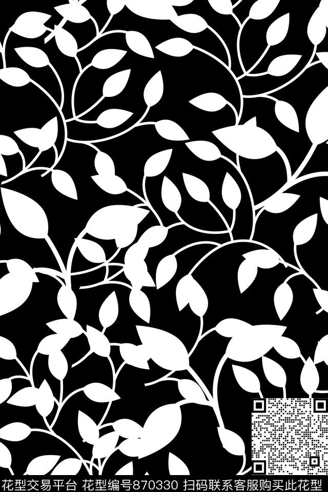 女装花卉清爽底花卉数码印花华亿平台下载（图片编号: 870330） - 瓦栏（Walan）