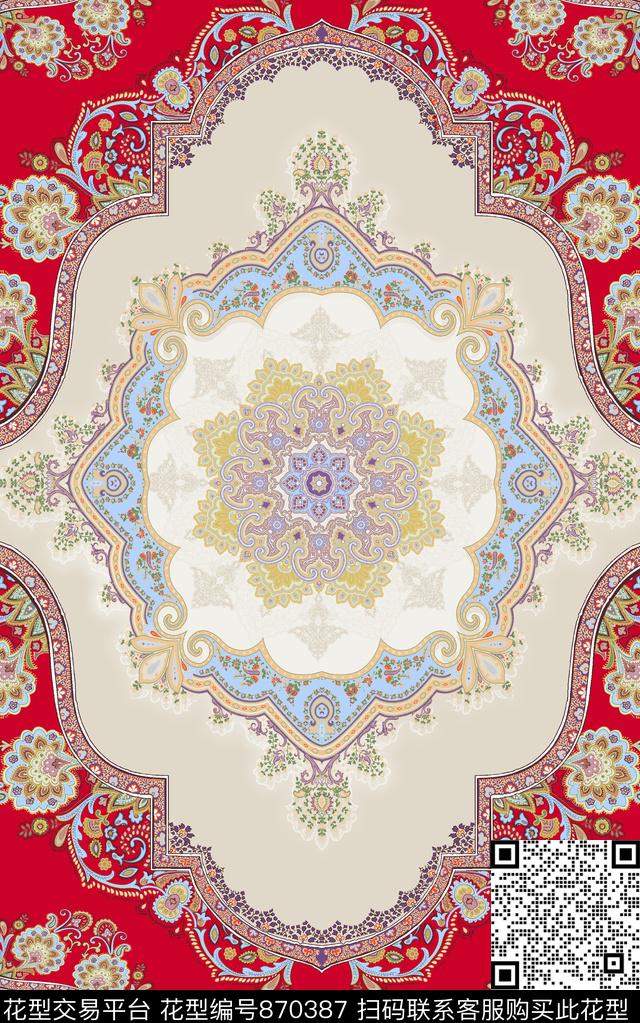 欧美波西米亚民族风数码印花华亿平台下载（图片编号: 870387） - 瓦栏（Walan）