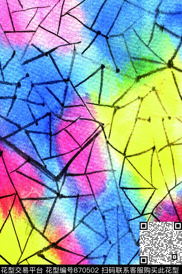 机理冰裂纹三原色数码印花华亿平台下载（图片编号: 870502） - 瓦栏（Walan）