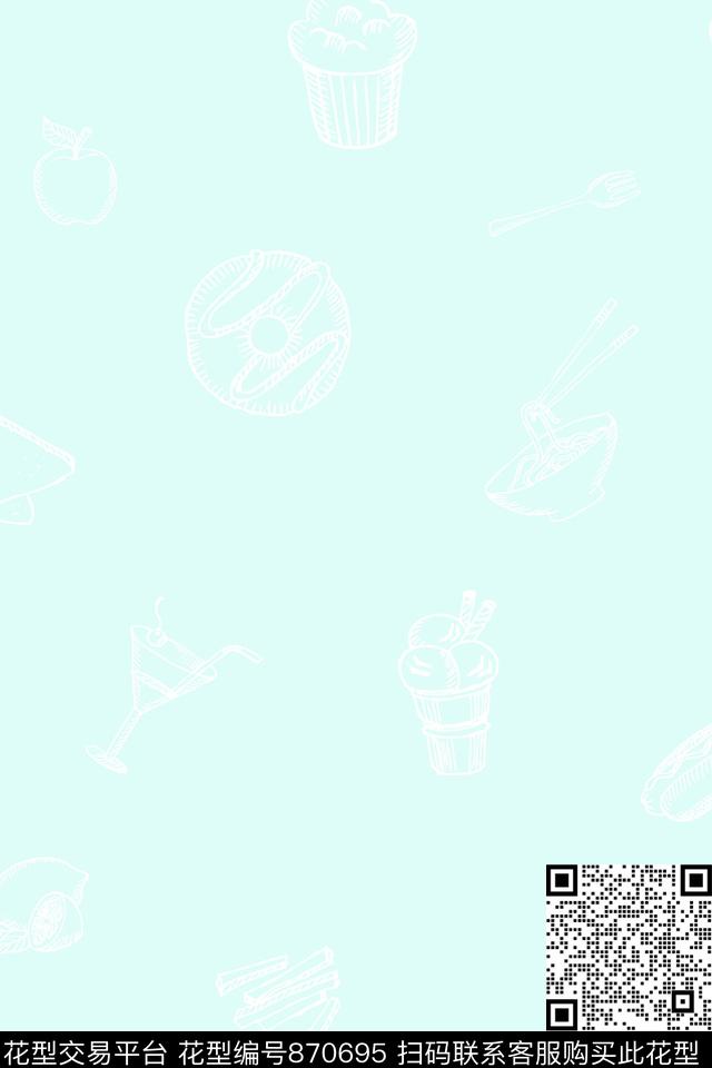 潮流时尚趣味数码印花华亿平台下载（图片编号: 870695） - 瓦栏（Walan）