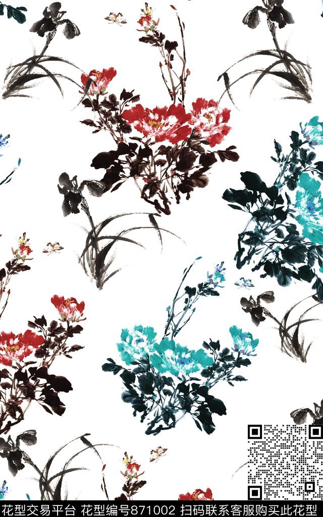 花卉小碎花乱花数码印花华亿平台下载（图片编号: 871002） - 瓦栏（Walan）
