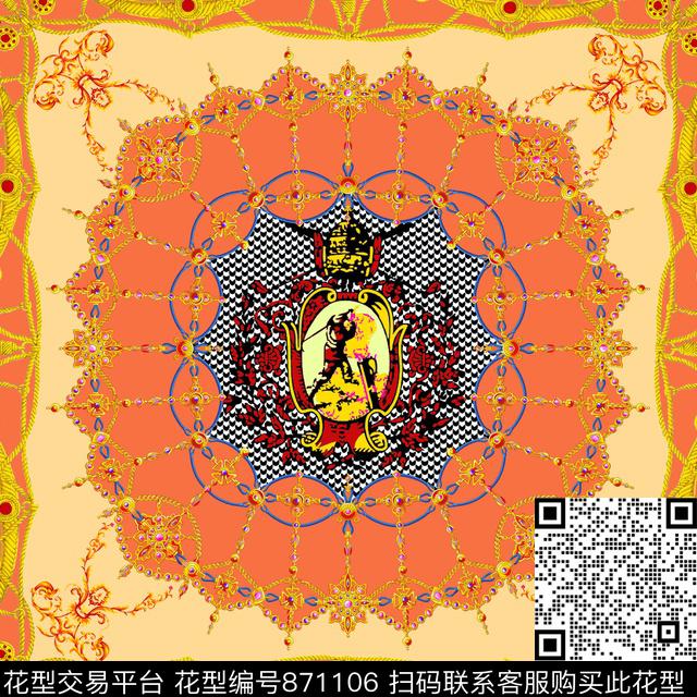 宫廷风巴洛克欧式传统印花华亿平台下载（图片编号: 871106） - 瓦栏（Walan）