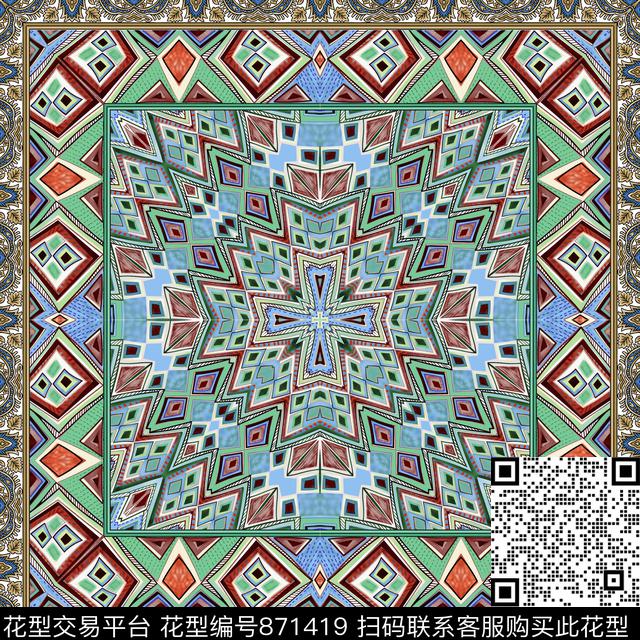 宫廷风波西米亚巴洛克传统印花华亿平台下载（图片编号: 871419） - 瓦栏（Walan）