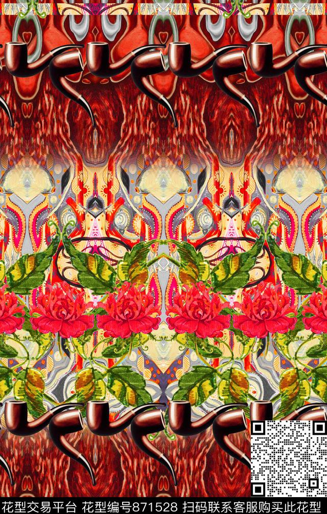 波西米亚民族风中国风数码印花华亿平台下载（图片编号: 871528） - 瓦栏（Walan）