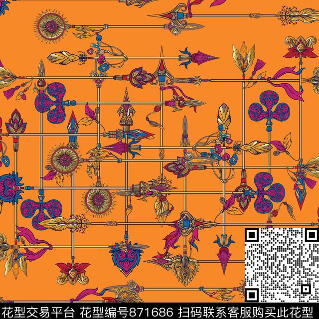 箭金属大牌数码印花华亿平台下载（图片编号: 871686） - 瓦栏（Walan）