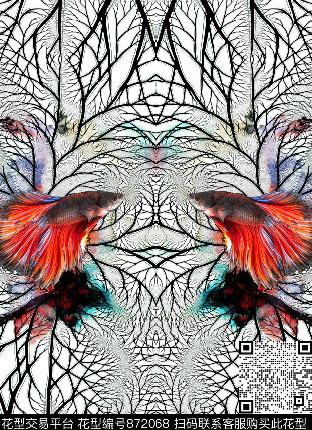 动物迷彩抽象几何数码印花华亿平台下载（图片编号: 872068） - 瓦栏（Walan）