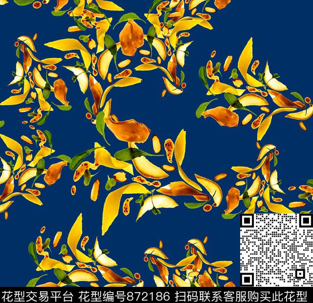 植物水果叶子数码印花华亿平台下载（图片编号: 872186） - 瓦栏（Walan）