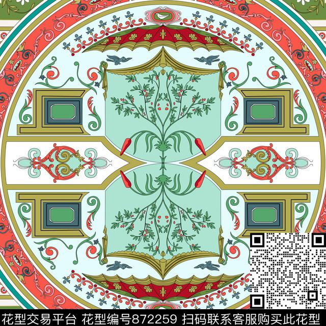 竹叶肌理中国风传统印花华亿平台下载（图片编号: 872259） - 瓦栏（Walan）